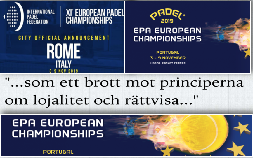 FIP:s direkta hotbrev inför EM i Portugal